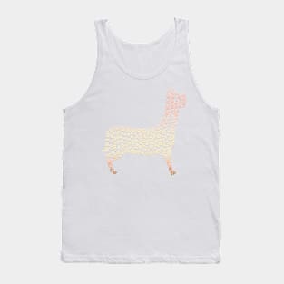 Love my Dog's Footprints 4 (L Gradient Embossed) Tank Top